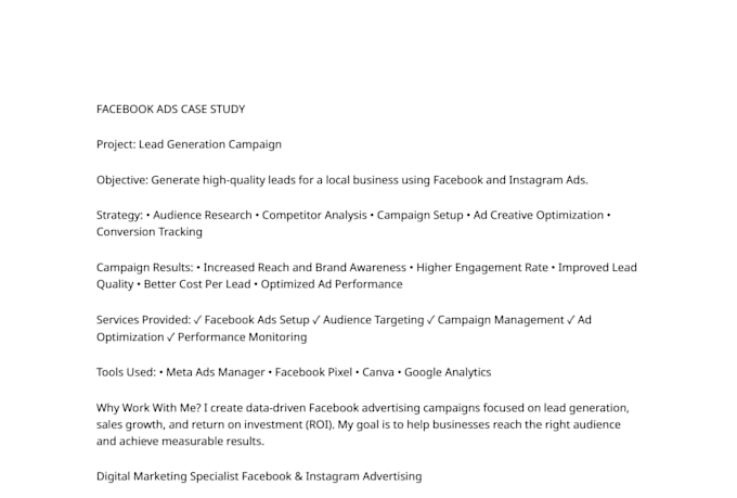 create and manage high converting facebook ads campaigns